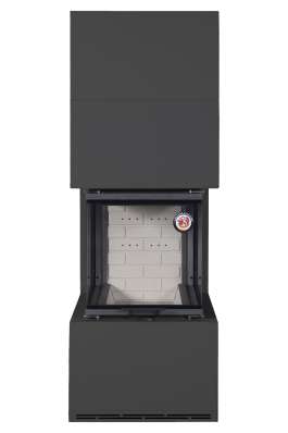 Камин Родос 900 ЧЕРНЫЙ, шамот белый в Пинске