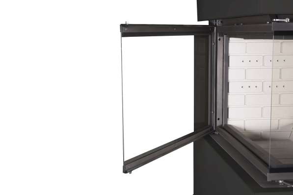 Камин Родос 900 ЧЕРНЫЙ, шамот белый в Пинске