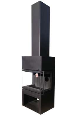 Камин МАДРИД на дровнике черный шамот в Пинске