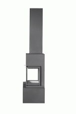 Камин МАДРИД на дровнике Гигант справа черный\белый шамот в Пинске