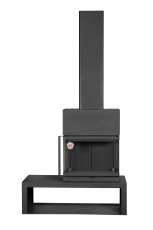 Камин МАДРИД на дровнике Гигант справа черный\белый шамот в Пинске