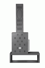 Камин МАДРИД на дровнике Гигант справа черный\белый шамот в Пинске