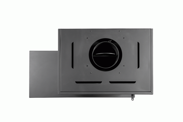 Камин МАДРИД на дровнике Гигант справа черный\белый шамот в Пинске