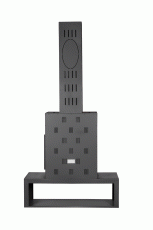 Камин МАДРИД на дровнике Гигант центральный черный\белый шамот в Пинске