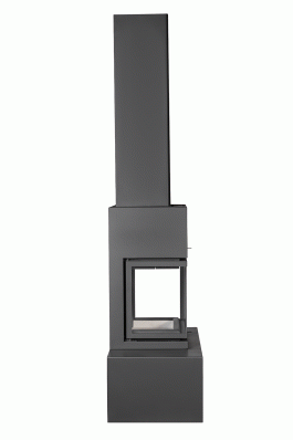 Камин МАДРИД на дровнике Гигант центральный черный\белый шамот в Пинске