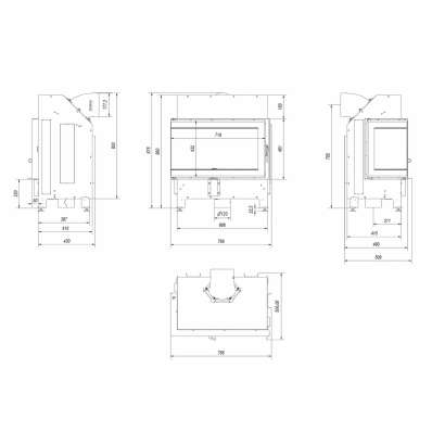 Каминная топка ILDNORD MALMO в Пинске