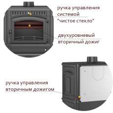 Печь-камин Везувий LV-12 Антрацит в Пинске