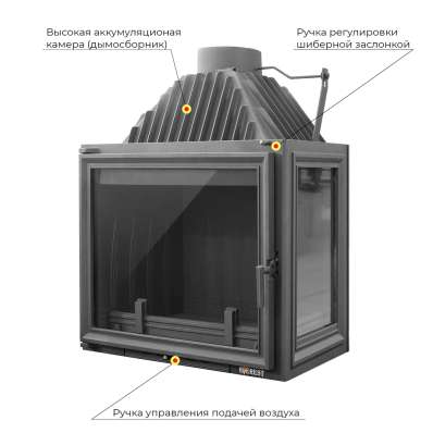 Каминная топка EVEREST A16 R правая в Пинске