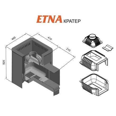 Печь для бани Этна Магма 18 (ДТ-4) в Пинске