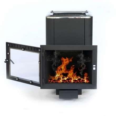 Печь банная чугунная СИБИРЬ 24 Конвекционная Панорамное стекло в Пинске