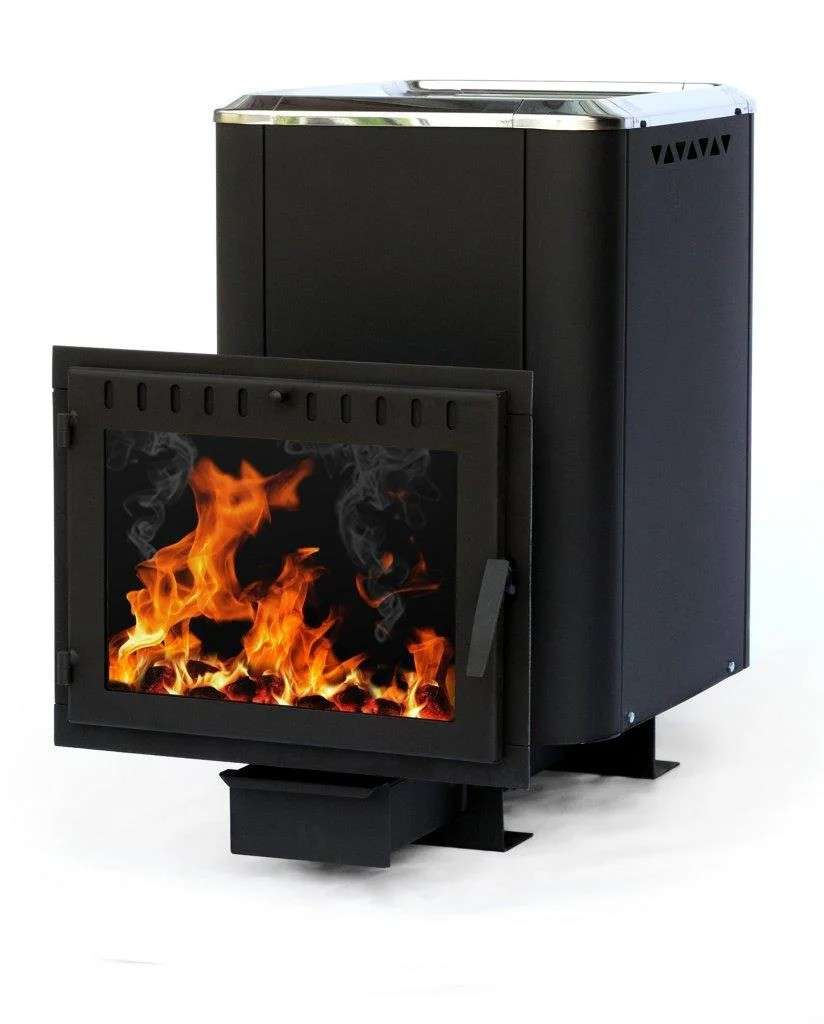 Печь банная чугунная СИБИРЬ 24 Конвекционная Панорамное стекло Амазонка бай фото в Пинске