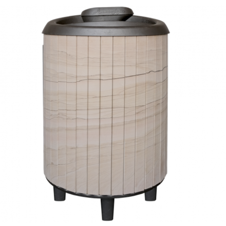 Банная печь ProMetall Атмосфера Про Ламели Окаменевшее дерево перенесённый рисунок в Пинске