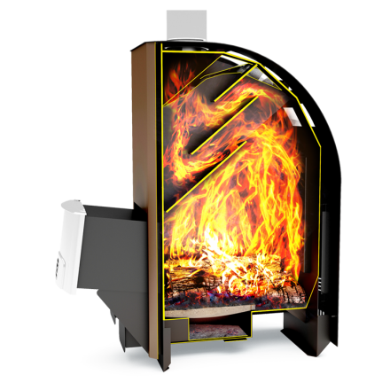 Печь для бани Теплодар Лагуна-12 ТК Панорама в Пинске