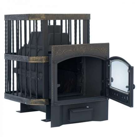 Печь банная Сибирь-24 с каминной дверцей в Пинске