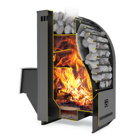 Печь для бани Теплодар Каскад-12Т Панорама в Пинске