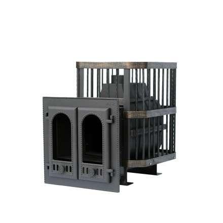 Печь банная Сибирь-24 с двухстворчатой каминной дверцей в Пинске