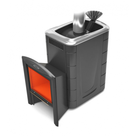 Печь для бани Термофор Гейзер Супер Inox Витра ЗК антрацит купить в Пинске