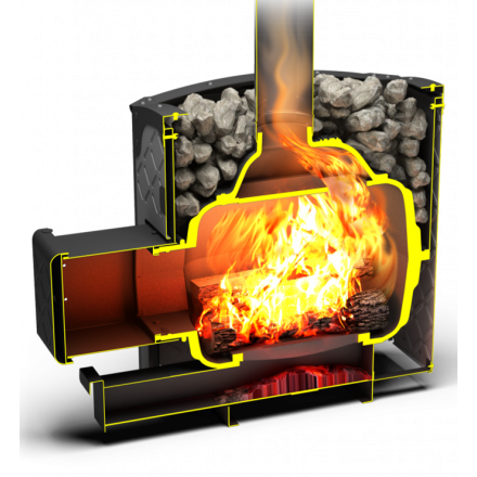 Печь для бани Теплодар Былина-18Ч Панорама в Пинске