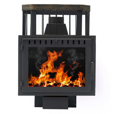 Печь банная Сибирь-24 (панорамное стекло, сетка квадрат) в Пинске