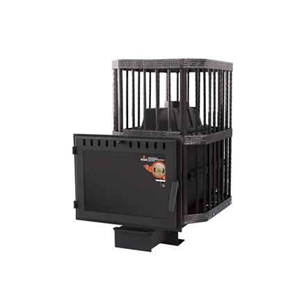 Печь банная Сибирь-24 (панорамное стекло, сетка квадрат) в Пинске