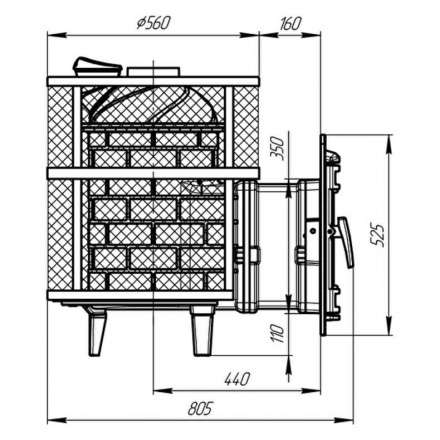 Банная печь ProMetall Атмосфера-М мини сетка в Пинске