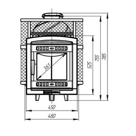 Банная печь ProMetall Атмосфера-М мини сетка в Пинске
