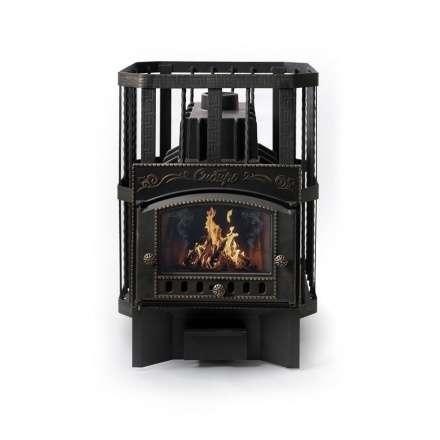 Печь банная Сибирь-32 с каминной дверцей Амазонка бай Фото в Пинске