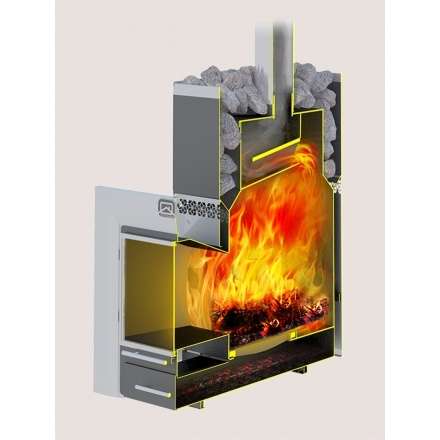 Печь для бани Теплодар Русь-12 ЛНЗП Профи Панорама (1.1) в Пинске