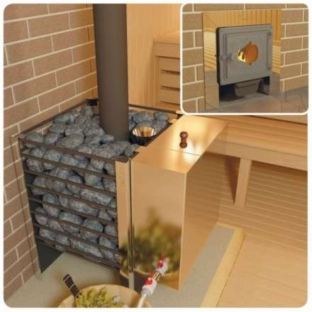 Печь для бани Добросталь Жара-люкс 20 дверка со стеклом в Пинске