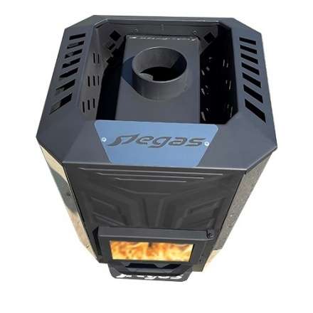 Банная печь Пегас 26 эконом короткая топка со стеклом конвекция в Пинске