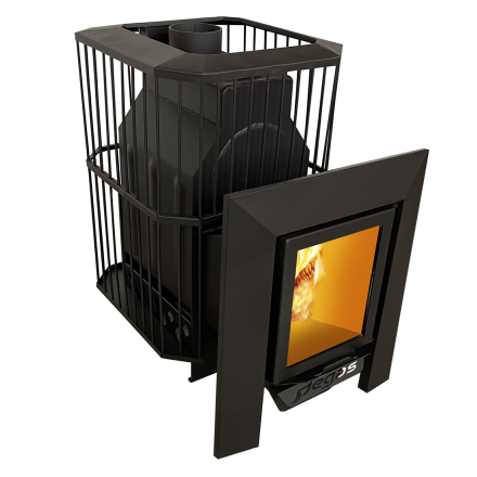 Банная печь Пегас 16 со стеклом сетка фото в Пинске