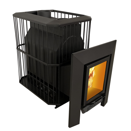 Банная печь Пегас 26 со стеклом сетка фото в Пинске