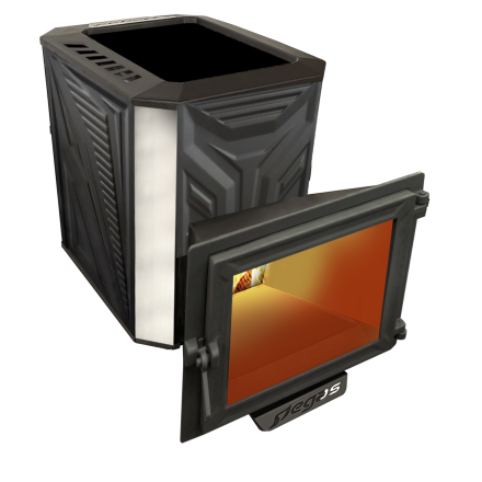 Банная печь Пегас 16 панорама нерж конвекция амазонка бай фото в Пинске