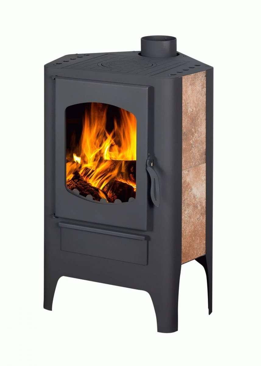 Печь-камин Бавария Эко угловая с плитой 1 конфорка купить в Пинске