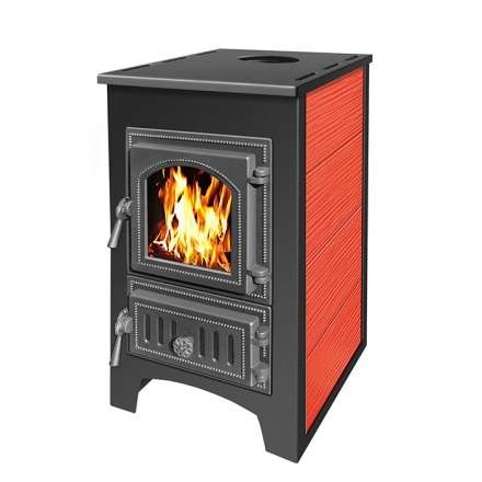 Печь-камин Везувий ПК-01 (270) красная 9 кВт Амазонка бай фото в Пинске
