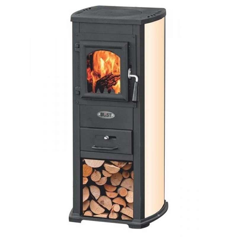 Печь-камин Blist Ekonomik Lux N чугунная дверца бежевый Амазонка бай фото Печь-камин Blist Berna Lux (Ekonomik Lux N) купить в Пинске