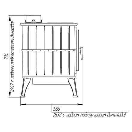 Купить Печь-камин Печь-камин ProMetall Бахта (черная) чугун в Пинске Амазонка бай фото в Пинске
