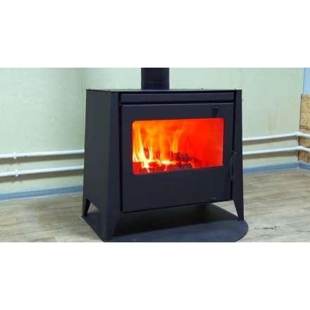 Печь-камин стальная со стеклом Бавария 12 фото в интерьере в Пинске