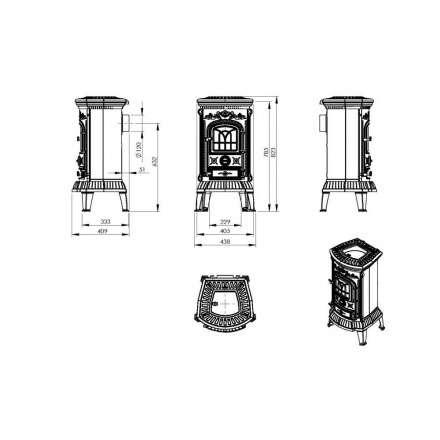 Купить Печь-камин Печь-камин NORDflam Verdo чугун в Пинске Амазонка бай фото в Пинске