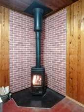 Купить недорогой камин с большим стеклом EVEREST F7 в Пинске в Пинске