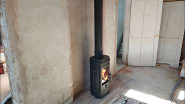 Купить недорогой камин с большим стеклом EVEREST F7 в Пинске в Пинске