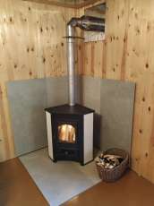 Купить Печь-камин Везувий ПК-01 (220) угловой бежевый 9 кВт в Пинске фото в Пинске