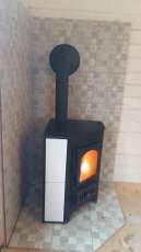 Купить Печь-камин Везувий ПК-01 (220) угловой бежевый 9 кВт в Пинске фото в Пинске