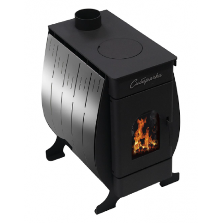 Печь воздухогрейная Сибирь Сибирячка-9 с кожухом из нерж. стали купить в Пинске