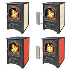 Купить Печь-камин Везувий ПК-01 (205) с плитой и т/о красн.12 кВт в Пинске в Пинске