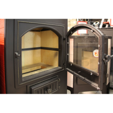 Купить Печь-камин Везувий ПК-01 (270) с плитой  красная 9 кВт в Пинске в Пинске