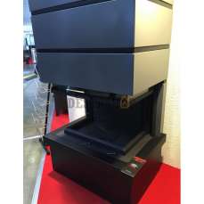 Стальной камин Родос 800 черный фото в Пинске