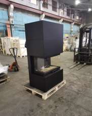 Стальной камин Родос 800 черный купить фото в Пинске