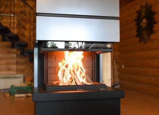 Стальной камин Родос 800 фото в Пинске