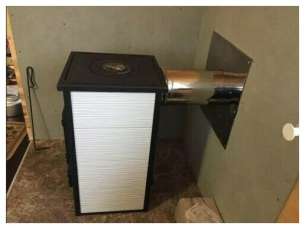 купить Печь-камин Везувий ПК-01 (270) c плитой бежевая 9 кВт в Пинске в Пинске